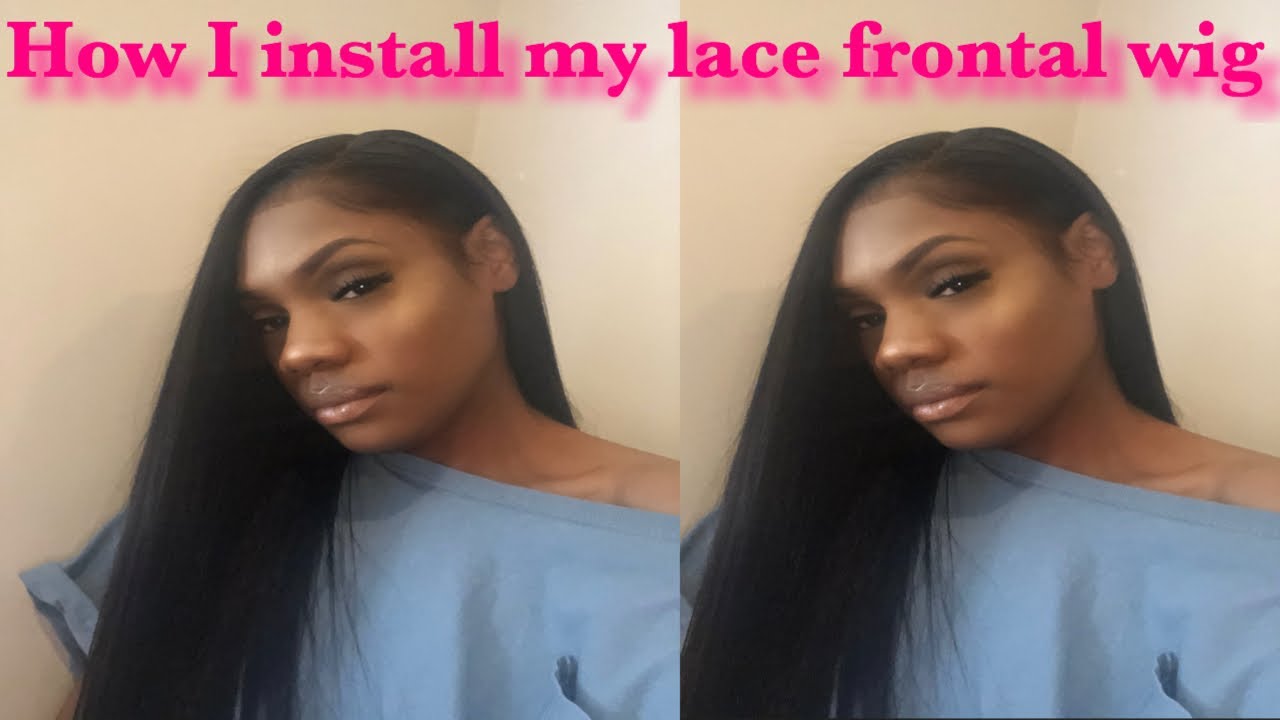  How I Apply My Lace Frontal Wig using Bold Hold Glue YouTube