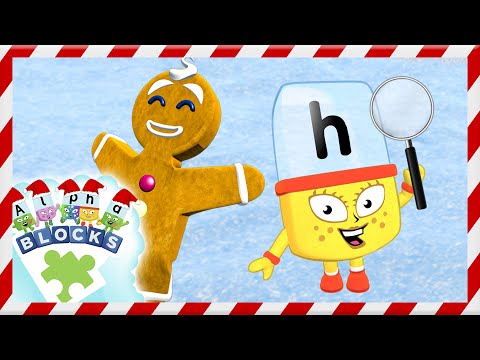 ⁣Alphablocks - Can You Find the Gingerbread Man? 🍪 | #Christmas Games | Phonics