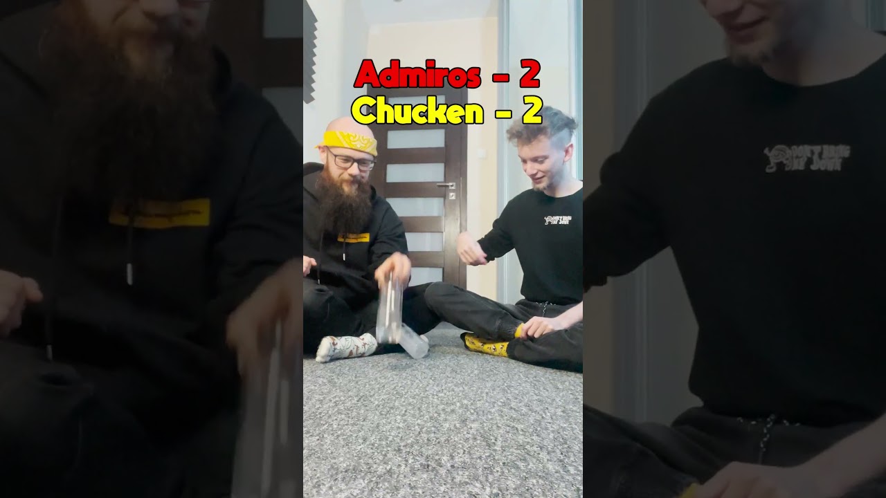 Czy *ADMIROS* Wygra w "BOTTLE FLIP CHALLENGE" z Chuckenem? #Shorts