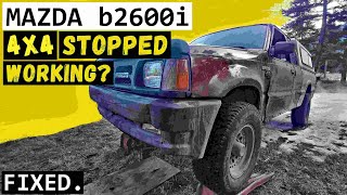 4x4 DOES NOT WORK on MAZDA b2600i - REMOTE FREE WHEEL (RFW) MECHANISM Quick Fix// 4K