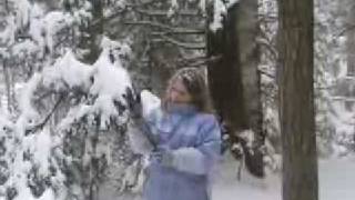 Here's Maya and the Great Outdoors! Making a Winter Shelter (Quinzee) Part 1
