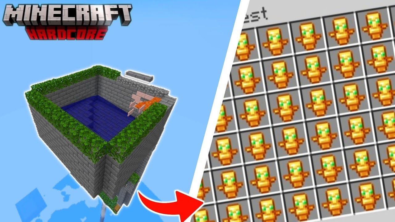 I BUILT RAID FARM IN MCPE HARDCORE 🔥