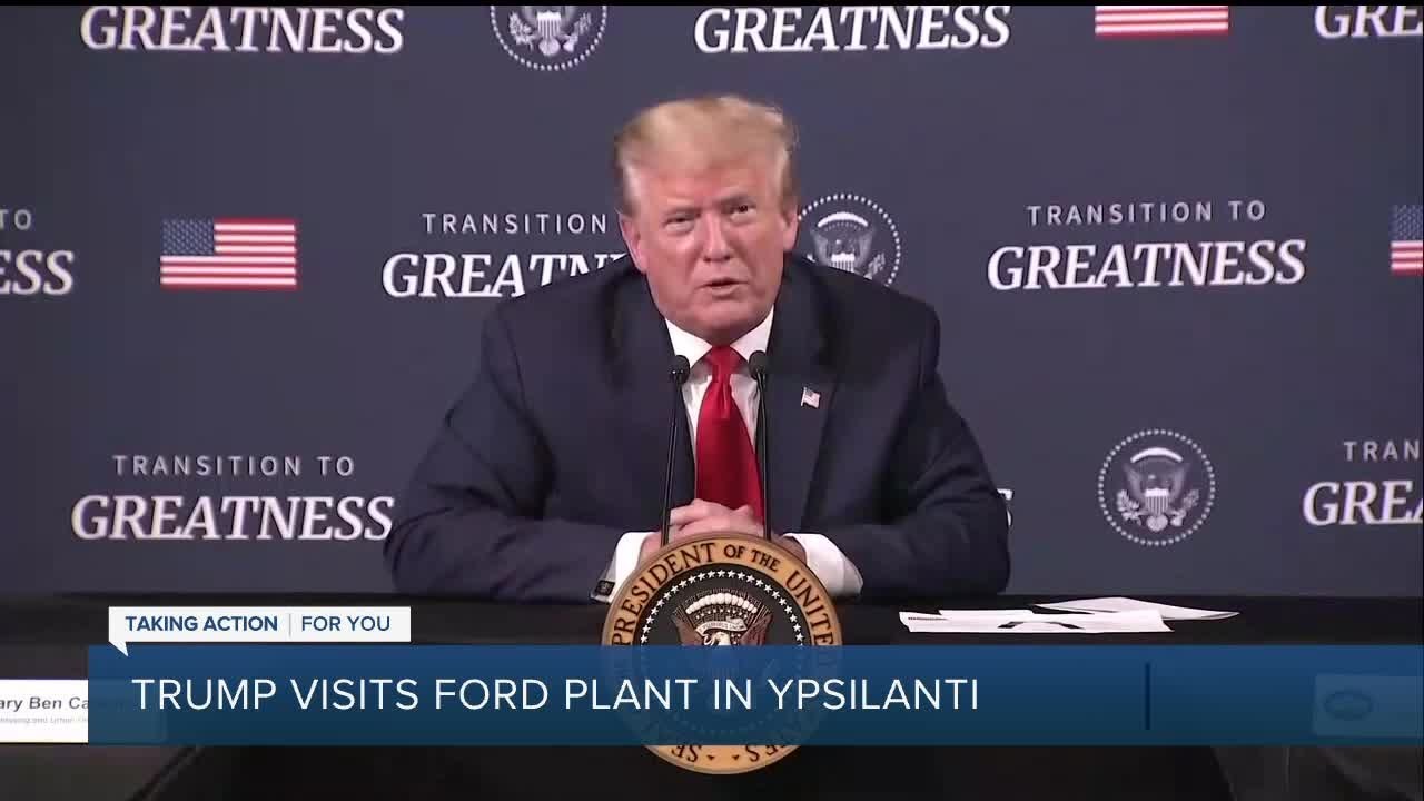 President Trump tours Ford plant in Ypsilanti YouTube