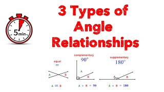 3 Types of Angle Relationships - 5 min