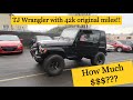 I purchased the lowest mileage Jeep Wrangler TJ!
