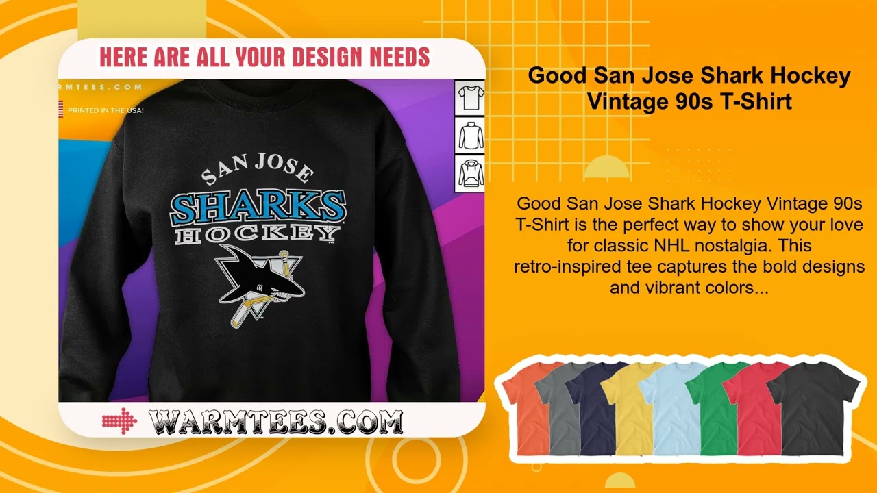 Good San Jose Shark Hockey Vintage 90s T-Shirt - WarmTees