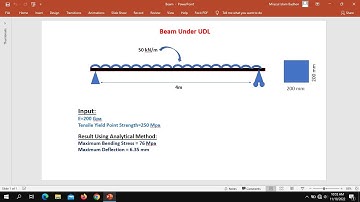 ANSYS 2022 Tutorial : Stress and deflection analysis of a simply supported beam at uniform load.