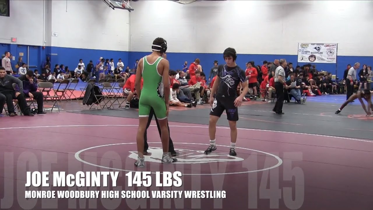 MONROE WOODBURY VARSITY WRESTLING JOE McGINTY VS IRVINGTON HIGH YouTube