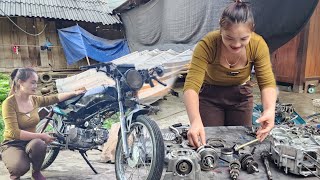 TIMELAPSE:Genius girl repairs and restores all types of motorbike engines and chain saws