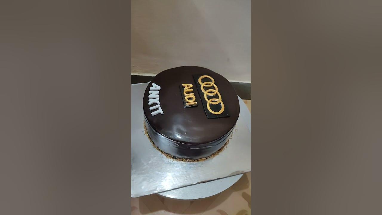 Audi car cake for audi lover, Audi theme cake, cake simple design, Smita's cake