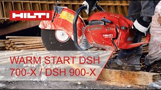 HOW TO warm start your Hilti DSH 700-X / DSH 900-X Gas Saw