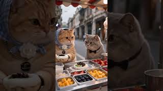 AI Cat Stall Owner Creates Hilarious Desserts - SuiBian App CatsSettingUpStalls DouyinSeed