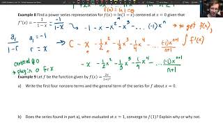 ADMHS AP Calc BC - Unit 10 - Differentiation and Integration of Power Series