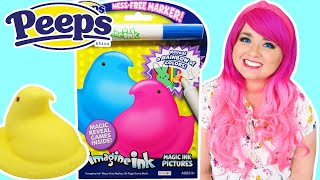 Coloring Peeps Marshmallows Easter Bunny & Chick Imagine Ink Coloring Book | Magic Ink Activity Book Wealth