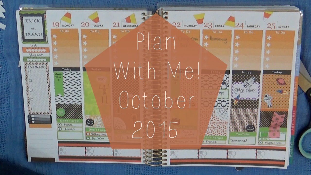 Plan With Me! October 2015 ☼ - YouTube