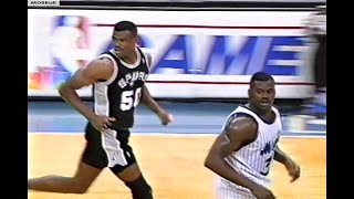 NBA On NBC - Shaq & Penny Battle Robinson & Rodman In Orlando! 1995