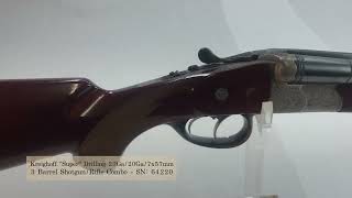1030 Kreighoff Super Drilling 20/20/7x57mm Shotgun/Rifle 3 bbl Combo, RARE, [October 18, 2024]