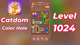 Catdom Color Hole Level 1024 Walkthrough [NEW UPDATE] 🐱🟣 | Relaxing Color Puzzle Game | Go Answer