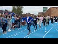 HamptonU - Coach Brint leads Ebony Fire (Homecoming Tunnel) 10.22.2022