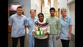 Great British Bake Off star Saku visits St Michael's Hospice Hereford