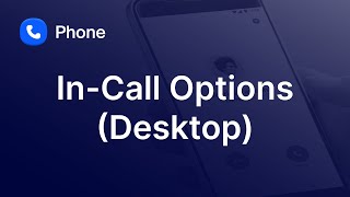 InCall Options in the Desktop Application