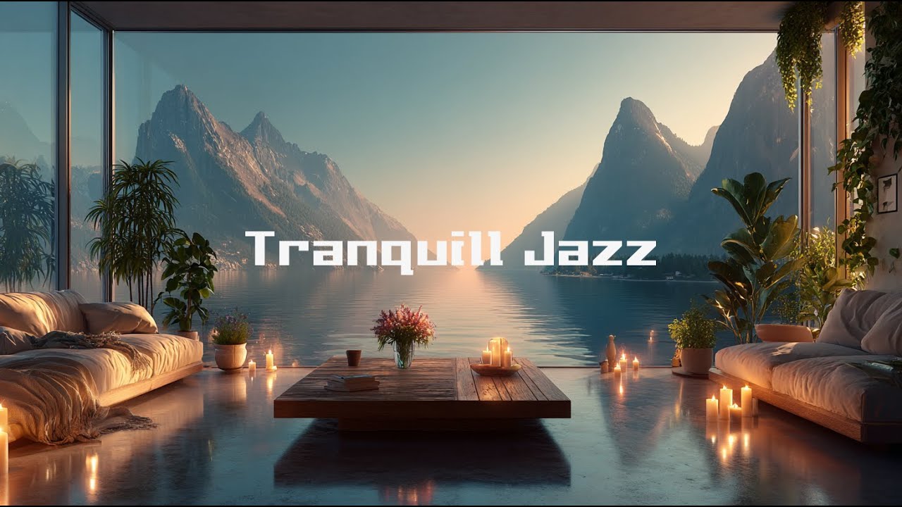 4K Cozy Jazz by the Lake 🌅 Relaxing Music for Evening Calm, Stress Relief & Deep Focus