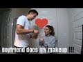 BOYFRIEND DOES MY MAKEUP CHALLENGE!!!