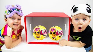 What`s in the Box Challenge with Funny Kids Gaby and Alex