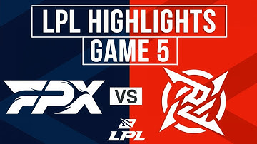 FPX vs NIP Highlights Game 5 | LPL 2025 Split 3 Play-In | FunPlus Phoenix vs Ninjas in Pyjamas