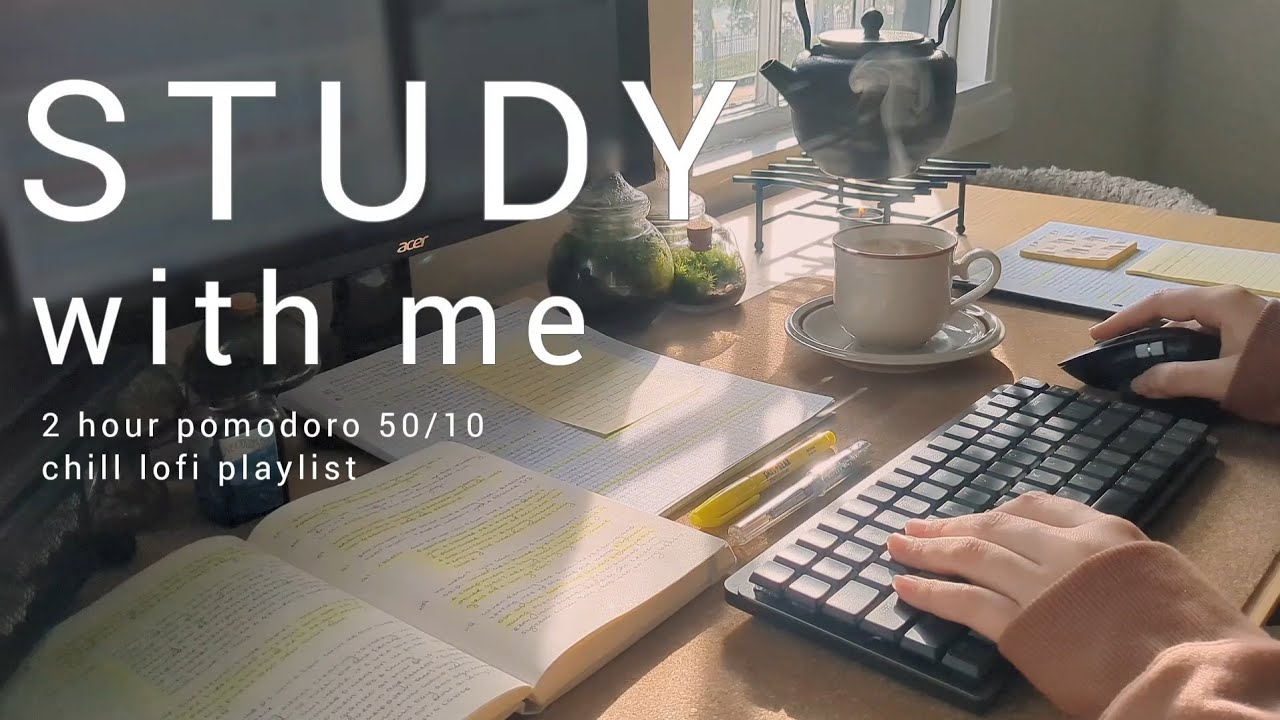 2 HOUR STUDY WITH ME 🐈 chill lofi playlist | pomodoro 50/10 - YouTube