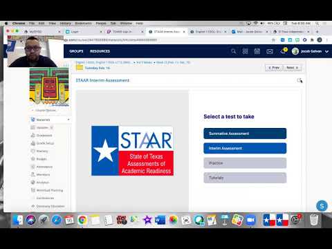 STAAR Interim Assessment Access  through Schoology