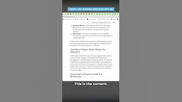 Create a Self Running News Blog with n8n #automation #wordpress #ai