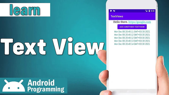 learn textviews in android - textview properties in android, programmatically add textivews