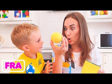 Vlad et Nikita et des balles colorées de partout