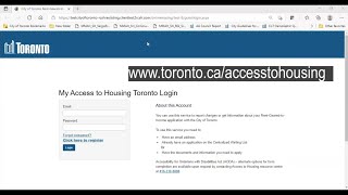 Register for the new MyAccesstoHousingTO portal for Rent-Geared-to-Income Housing in Toronto