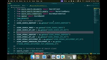 Implement  RAG Solution using Python with Azure AI Search Service, Azure Open AI.