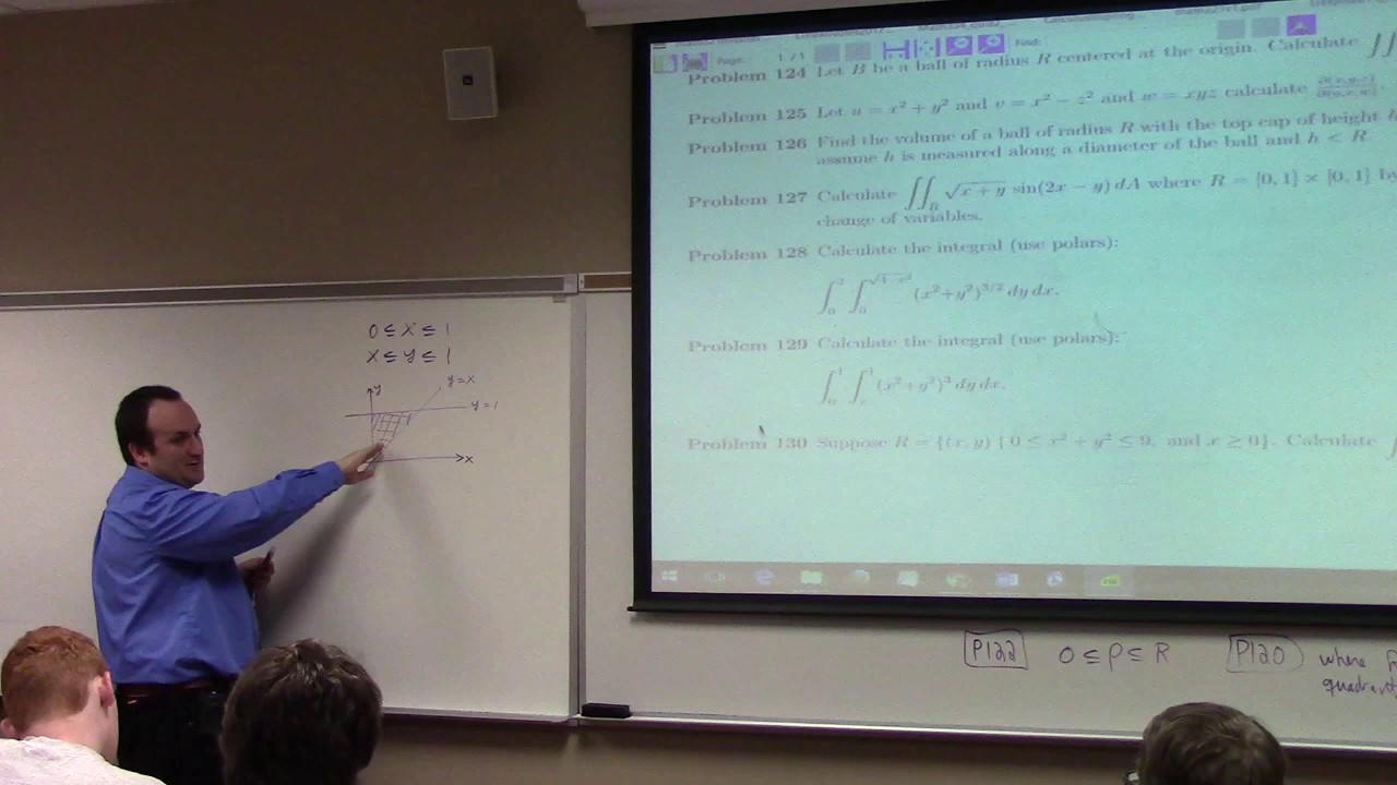 Multivariate Calculus: integration advice, 3-27-17 - YouTube
