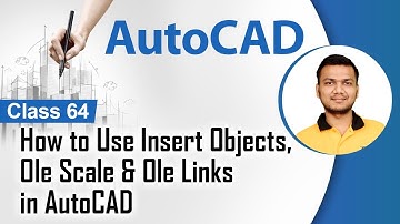 How to Use Insert Objects, Ole Scale & Ole Links in AutoCAD - Ole Concepts In AutoCAD - AutoCAD