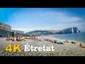 Walking tour in Étretat - Summer 2020 -France 4K