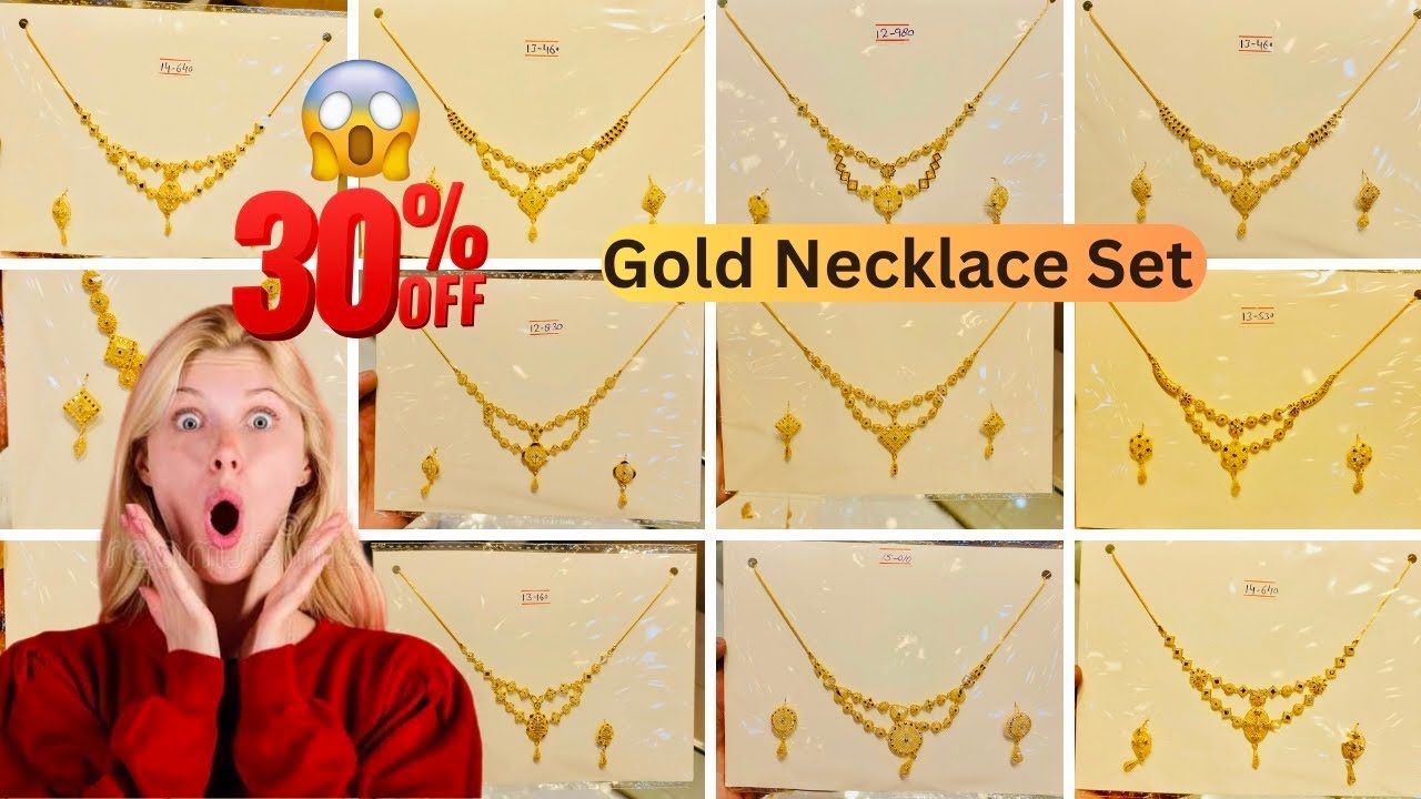 Gold necklace set with price and weight | Gold matar mala chain design | Gold mala design 2023