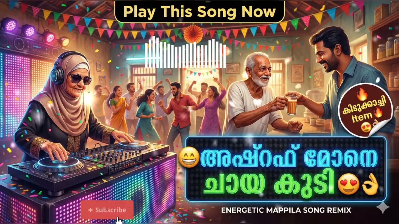 Mappila Nonstop Song Remix | അഷ്‌റഫ്‌  മോനെ ചായകുടി 😁| Ashraf Mone| #DJ #mappilappattu #mappila #art