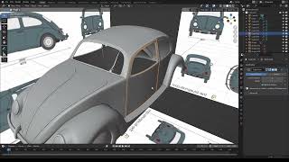 Volkswagen modelling timelapse (Blender)