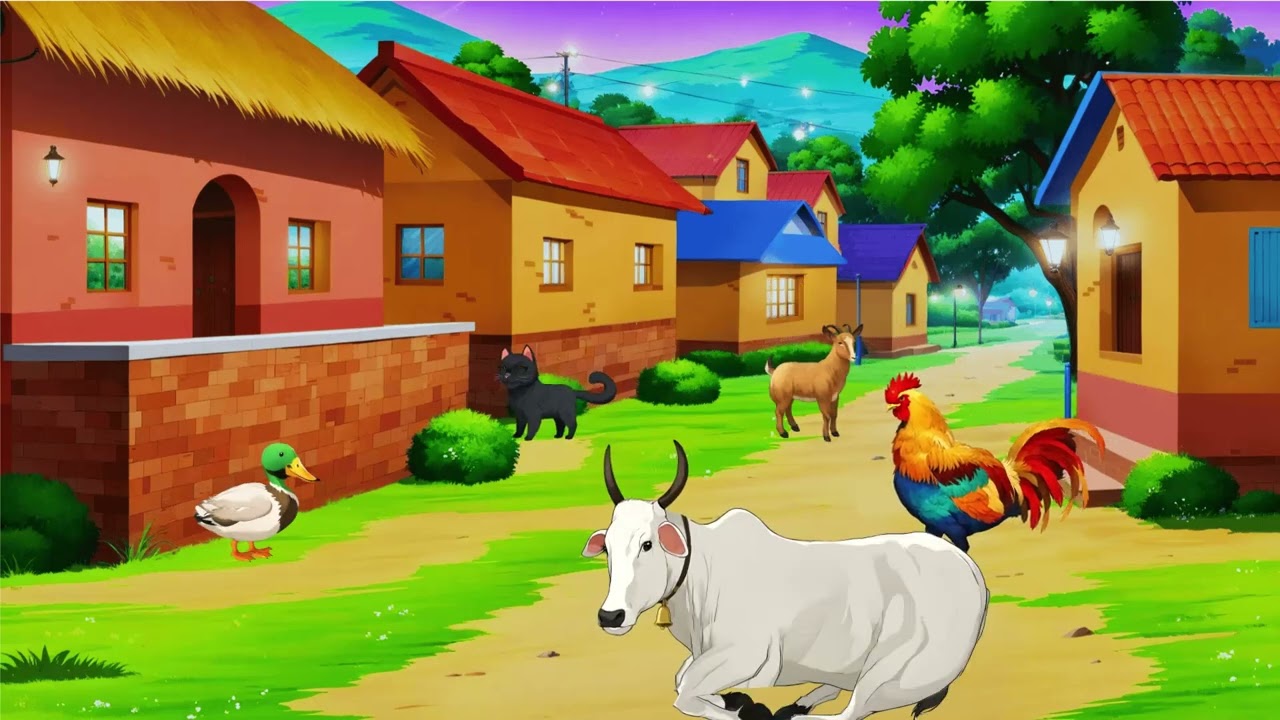 The Wise Hen & Lazy Village: Story for Kids