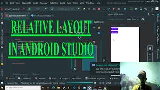 Full How to create relative layout and run your app in virtual device android studio in hindi News