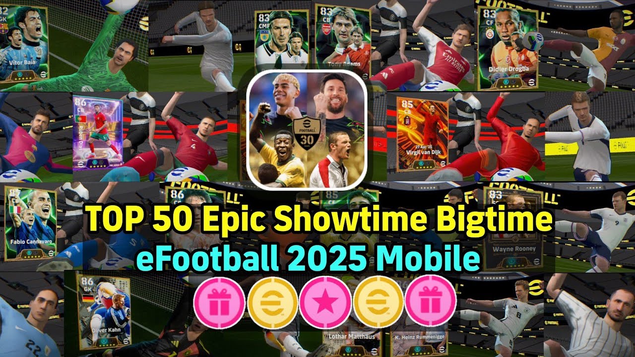 Эпическая карта Showtime Bigtime, которую я получил в мобильной версии eFootball 2025 😍🤩 Набор из...