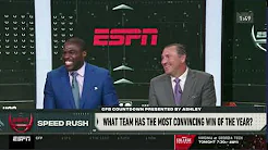 College Football Countdown | Sam Acho & Dan Mullen go head to head in Speed Rush thumbnail