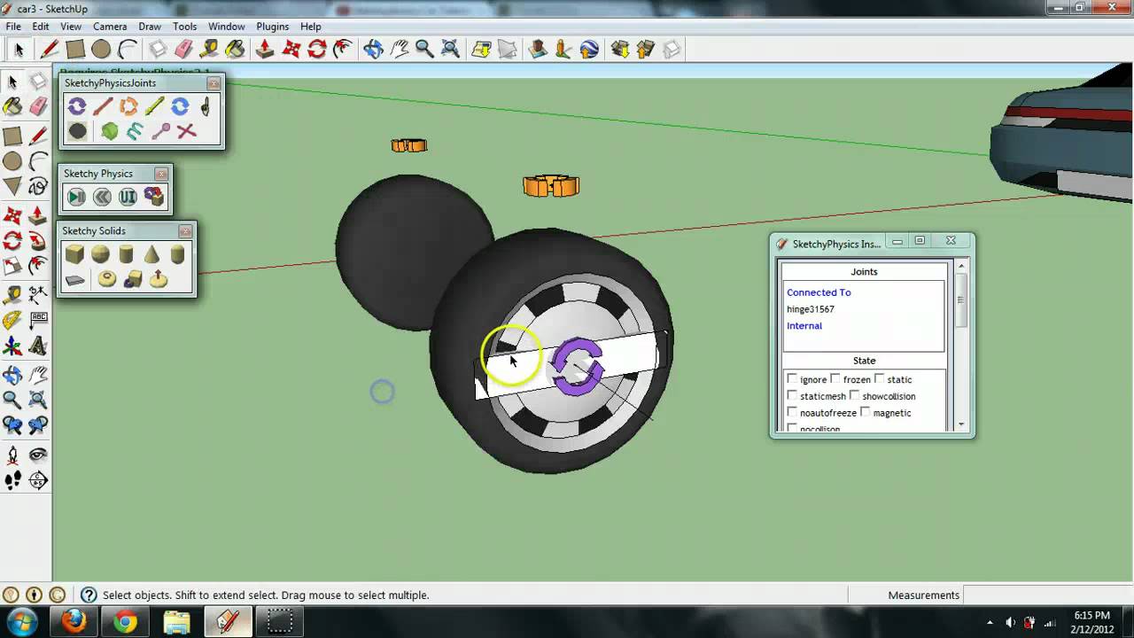 Sketchyphysics How To Make A Car Drive And Steer In Google Sketchup