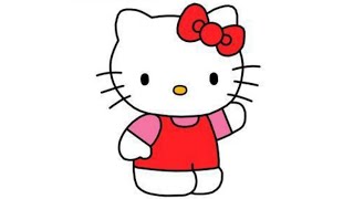 How to coloring cute kitten step by step coloring for kids, Toddlers, drawing