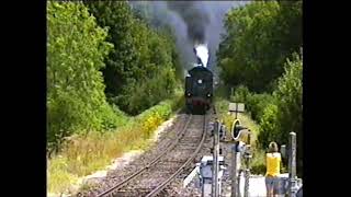 Le Thermal Express tracté par la 141 R 420, le 26 juillet 1998, rampe de 35 0/00, Murat-Le-Quaire.