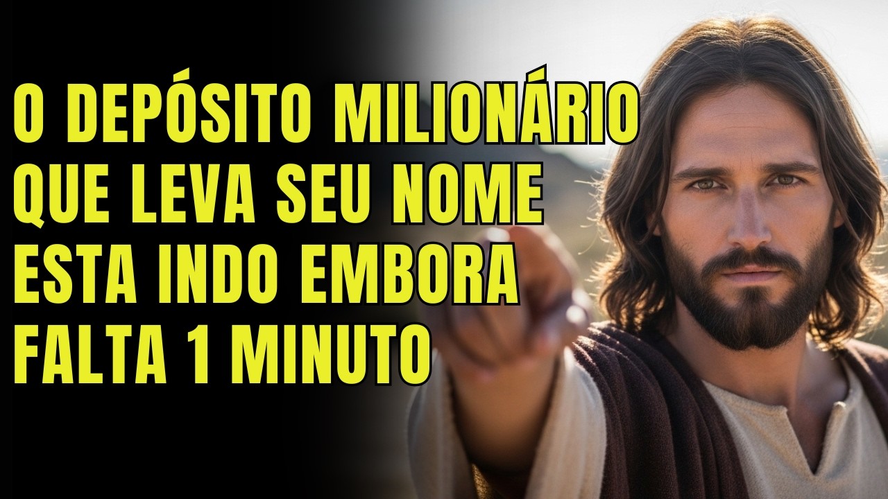 DEUS DIZ: ALERTA! O DEPÓSITO DE DINHEIRO QUE LEVA SEU NOME ESTÁ INDO EMBORA, FALTA SÓ 2 MINUTO